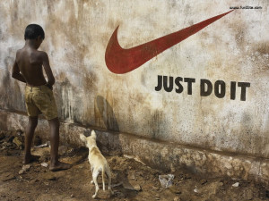 Funny Sayings Nike Just Do It Wallpaper with 1024x768 Resolution