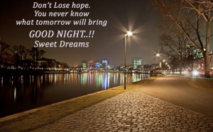 Nice Quote on Dont Lose Hop Good Night Thoughts HD Wallpapers