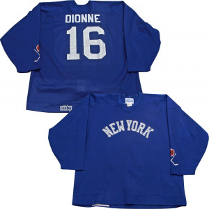 Marcel Dionne Blue Rangers Used Practice Jersey #16