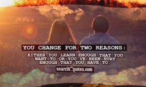 You change for two reasons: Either you learn enough that you want to ...