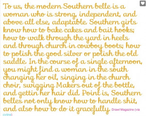 Though I will add that ALL Southern ladies know not to curse…