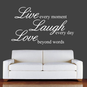 fantastic live laugh love wall sticker made from high quality wall ...