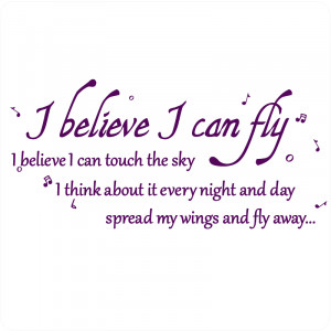can fly -Wall Quote Stickers