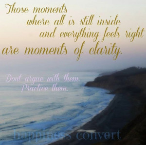 Moments of clarity quote via www.Facebook.com/HappinessConvert