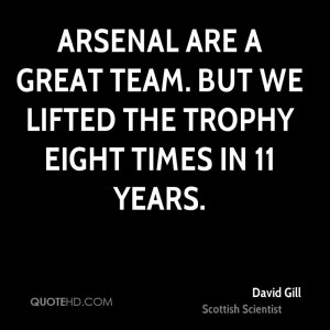 Arsenal are a great team. But we lifted the trophy eight times in 11 ...