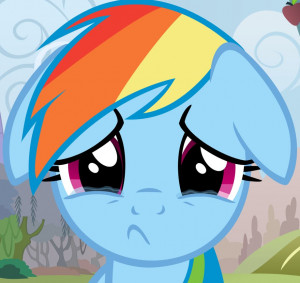 Sad Rainbow Dash by Afkrobot