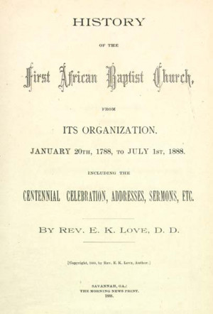 African American Baptist Church History