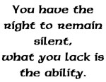 the right ot remain silent you have the right to