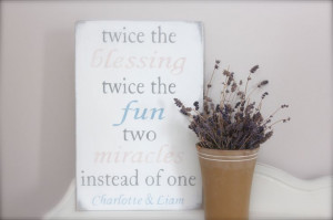 Custom Sign Personalized Sign Quote for Twins Sign by InMind4U, $46.00