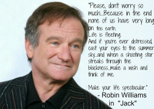 Goodnight and God bless Robin Williams, thank you for the laughter.