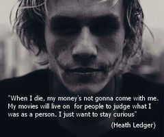 Ok I kinda cheated, this quote isn't from the Joker himself, it's from ...