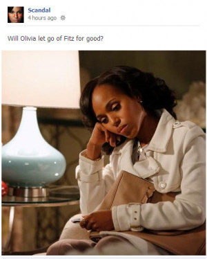 From Scandal’s Facebook page, there’s a new promo featuring Olivia ...