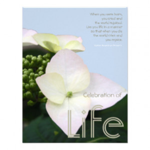 Celebration of life with Quote + Background - Personalized ...