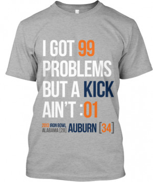 fellow Auburn Fans. A friend of mine designed this Iron Bowl t-shirt ...