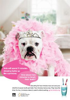 very cute poster DRESS UP & PUPPIES!! Brush your teeth every day ...