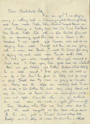 George's letters to friends