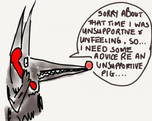 Wolf on the phone apologising for being unfeeling and unsupportive and ...