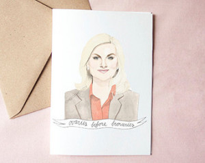 Leslie Knope greeting card Valentine's Galentine's Day Amy Poehler ...