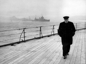 Winston Churchill At Sea Painting