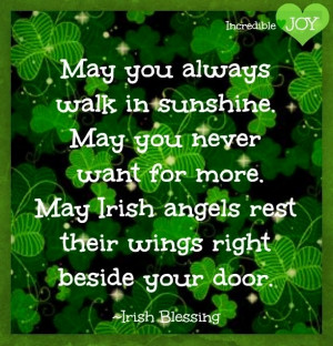 Irish st. Patrick's day blessings quote via www.Facebook.com