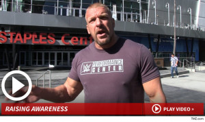 Triple H took the plunge this morning -- accepting the ALS Ice Bucket ...