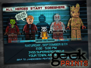 Guardians of the Galaxy Birthday Invitation by GeekPrintsandGifts, $9 ...