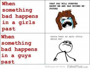 something bad happens in their past men vs women