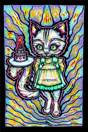 ... psychedelic sunflower happy bobsmade birthday card by psychedelic