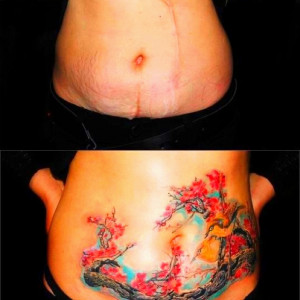 Stretch mark covering tattoo art This is a great idea. That is an ...