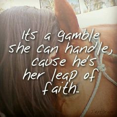 The bond between a girl and a horse is undefinable, unexplainable ...