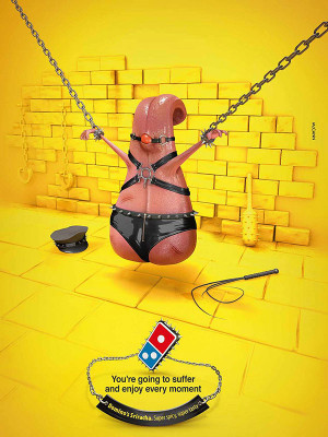 Did Domino’s Really Run This S&M-Themed Sriracha Pizza Ad?