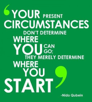 Your present circumstances don’t determine where you can go; they ...