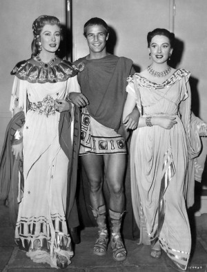... , Marlon Brando and Deborah Kerr in costume for Julius Caesar (1953