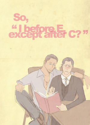Arthur teaches Eames how to spell once and for all-by yellow_carrot