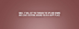 Smiling Through Ups and Downs Quote Picture