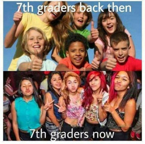7th graders back then and now