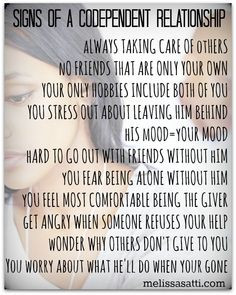 ... codependent relationship http://melissasatti.com/signs-of-codependent