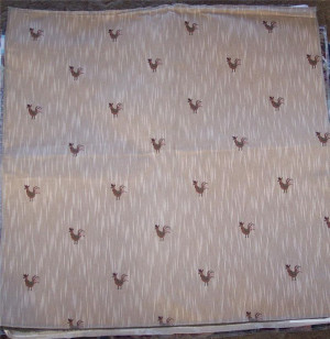 Rooster Print Upholstery Fabric