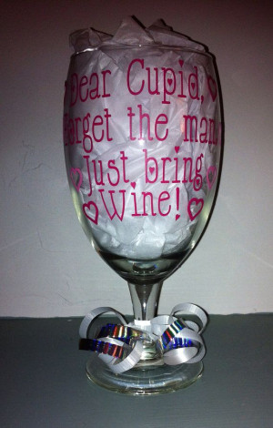 Dear Cupid Wine Glass