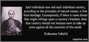 ... infringe upon a country's freedom, then that country should not