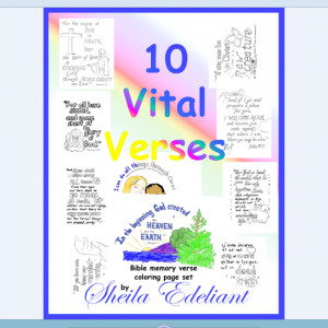 ... Products >> 10 Vital Verses (Bible memory verse coloring page set