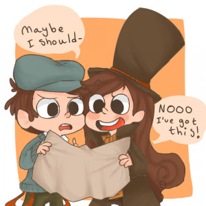 ... it sure is an crossover uvu Gravity falls and professor layton yesssss