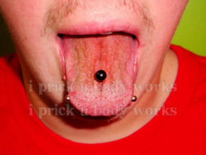 Oral Piercings Deep Horizontal Tongue Piercing