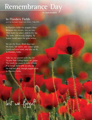Lest We Forget....Remembrance Day November 11, 2010...of local ...
