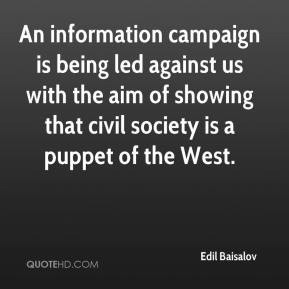 Edil Baisalov - An information campaign is being led against us with ...
