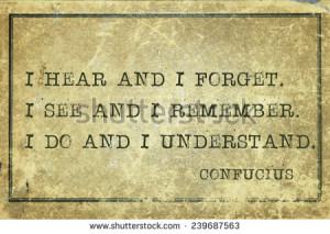hear and I forget - ancient Chinese philosopher Confucius quote ...