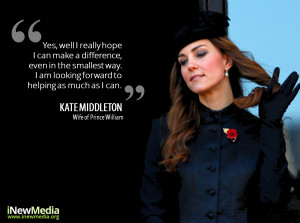 Kate Middleton thoughts on “helping others”