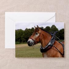 Ardennes Horse With Harness Greeting Card for