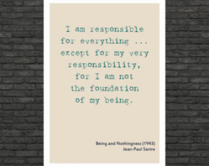 Philosophy art - Jean-Paul Sartre i nspirational quote - educational ...