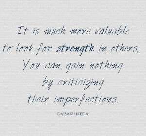 Find the strength in others